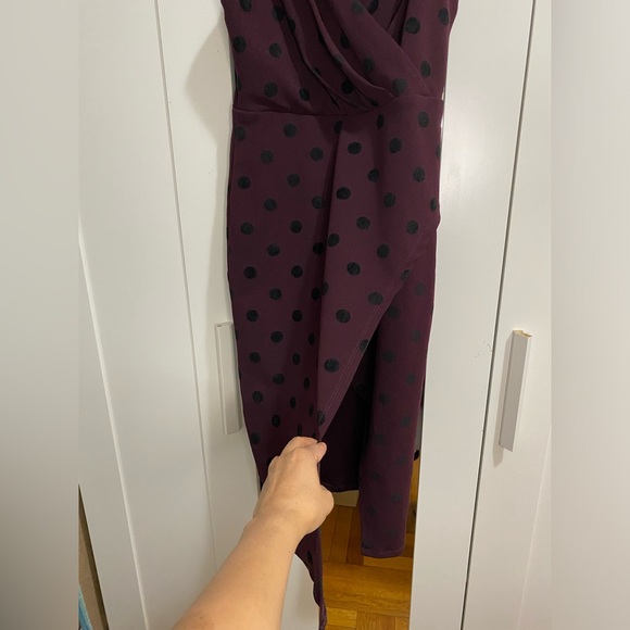 Nordstrom Speechless Black Purple Women’s Polka Dot Dress Stretch Jnr Size 3 - Picture 8 of 10